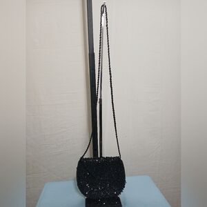 Black Beaded Evening Bag